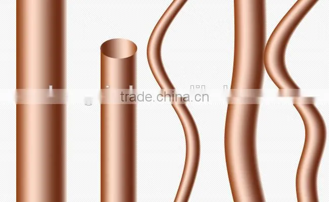 Straight alloy copper pipe / brass pipe