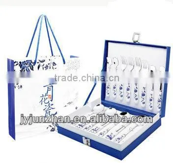 Gift spoon fork chopstick with ceramic handle and low price