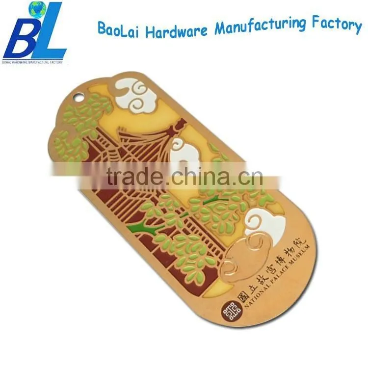 Personalized enamel metal 3d sticky bookmarks