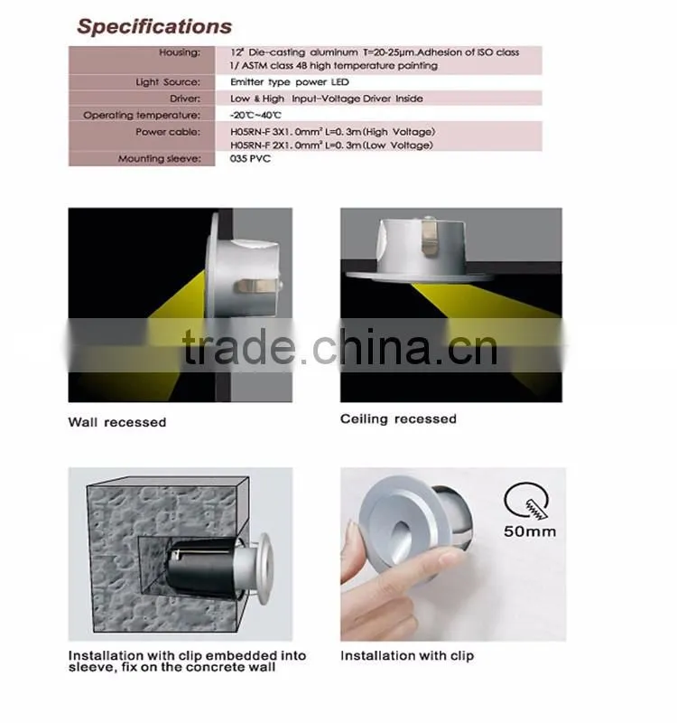 AC100V-240V Aluminum IP65 Waterproof LED Step Light