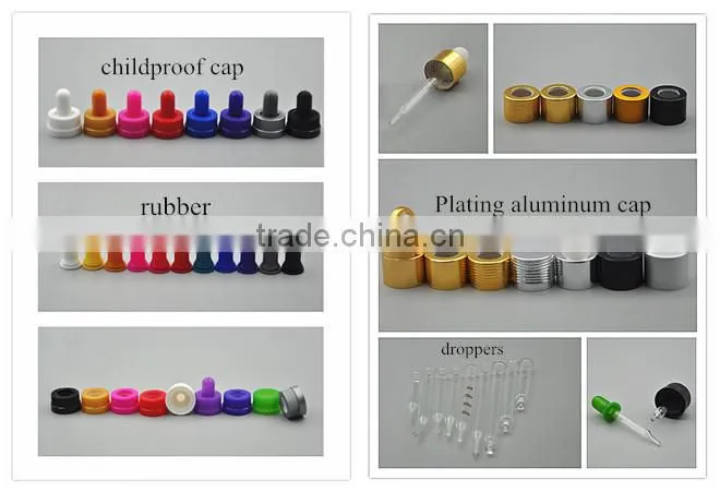 5ml amber essential oil glass dropper bottle with aluminium cap factory price