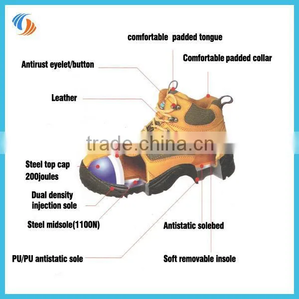 New Mens Steel toe leather Safty Shoes