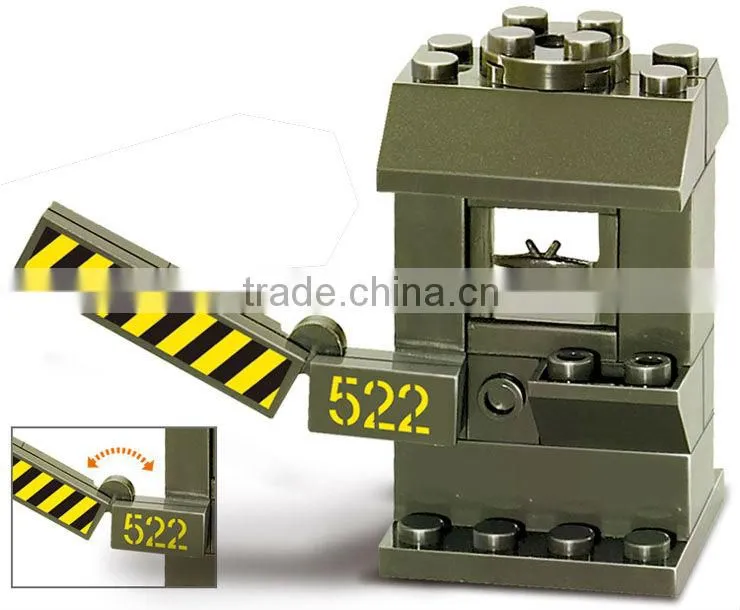 bd-7530295 children building block Munitions depot plastic intelligent building block 93pcs