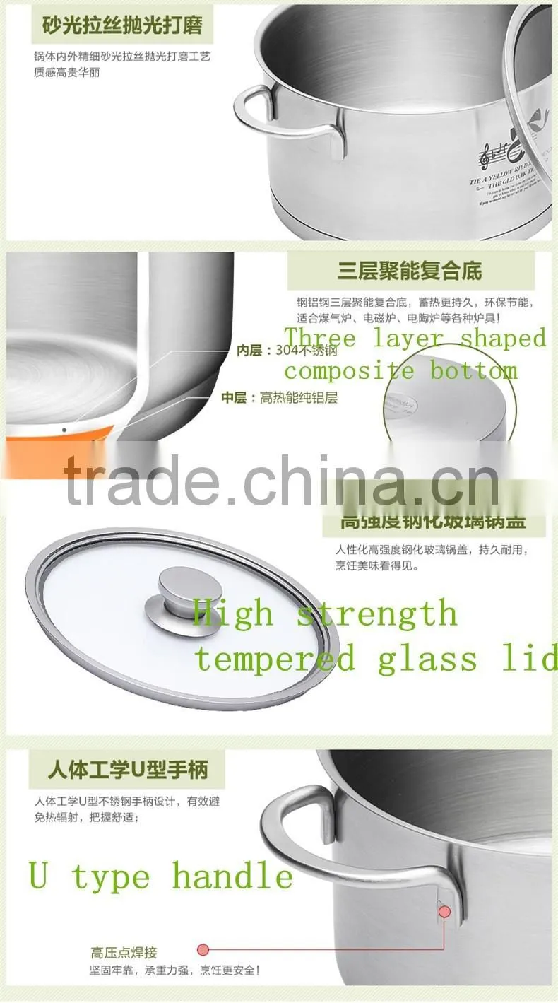 Elegant sandwich induction cookware