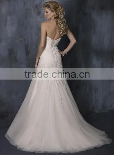 High-grade lace fishtail package hip wedding dress
