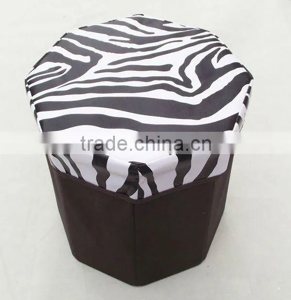 Promotional Foldable Square Fabric Storage Organizer Stool