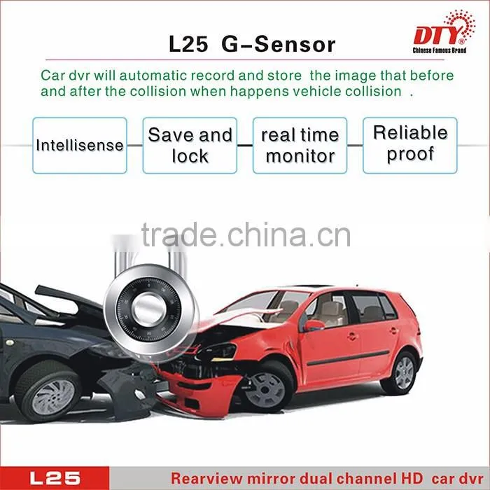 mirror car camera recorder 4.3 inch lcd car dvr ,hd car rearview mirror, L25