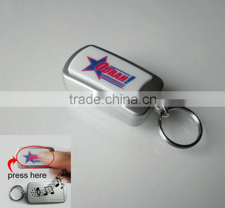 fashinable recording and pre-recordable sound keychain with customized design
