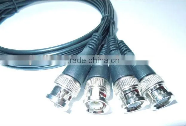 15m 4BNC to 4BNC suitable for cctv cable,Black