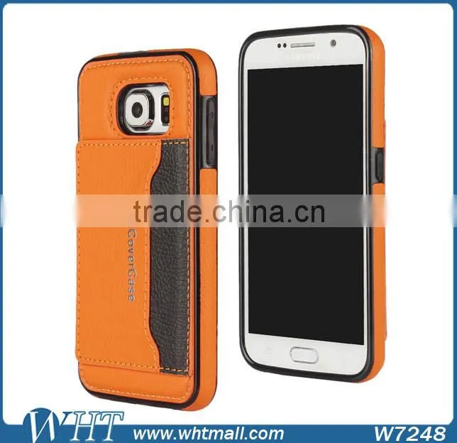 Mobile Phone Accessories Luxury Leather Card Case for Samsung S6