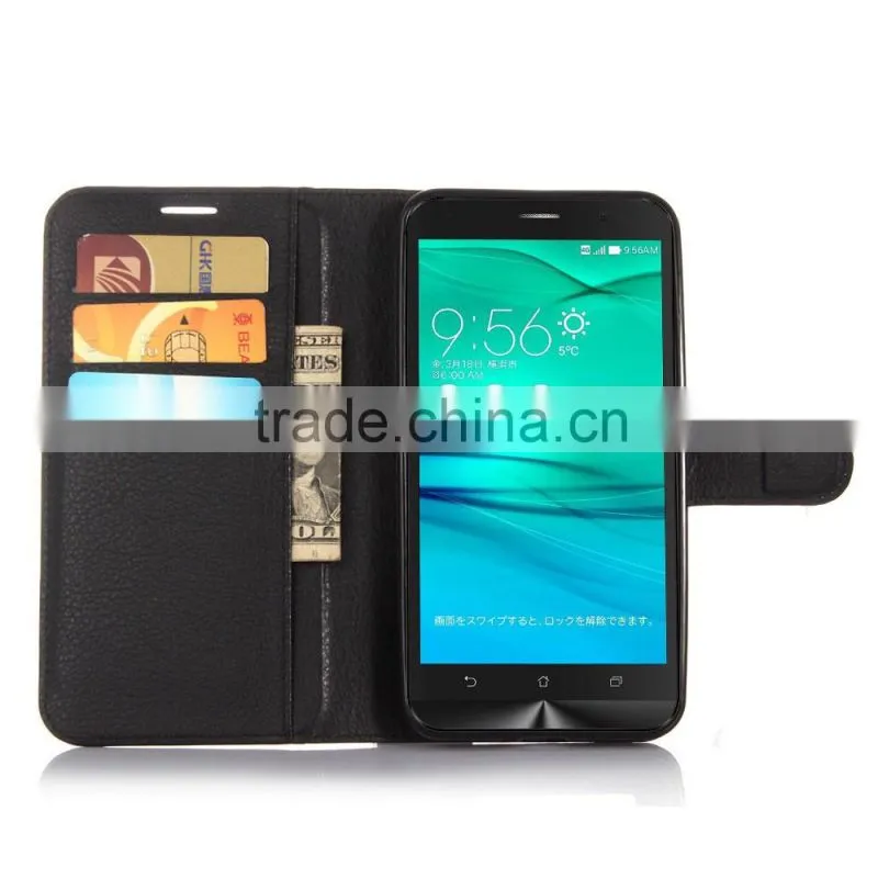 Wholesale Popular Flip Magnetic Wallet Leather Case With Card Slots For Zenfone Go ZB551KL