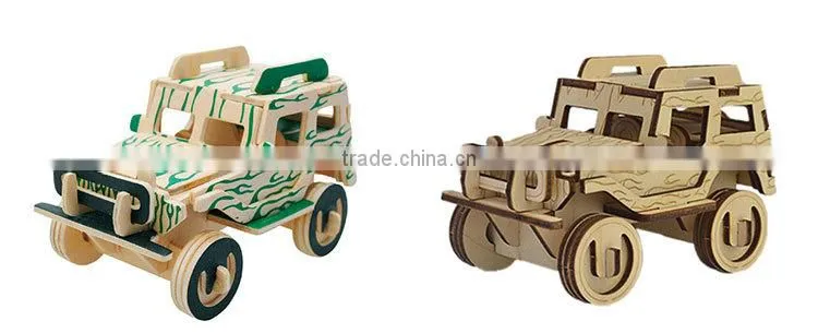 Assemble and Paint Wooden 3d puzzle car