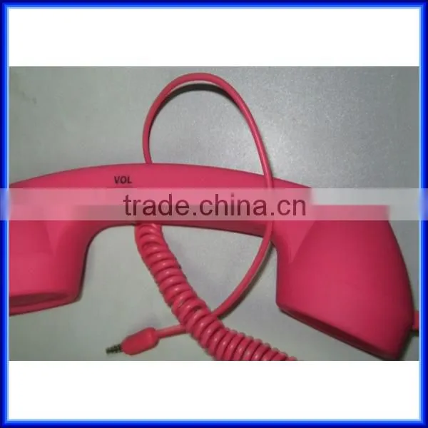 Hot selling mobile phone handset for iphone, Innovative Anti-Radiation plastic Bluetooth retro mobile/cell phone handset
