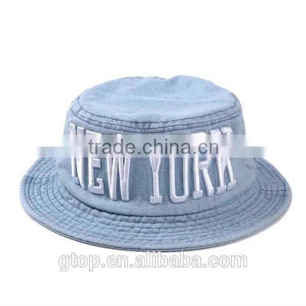 Fashion Embroidery Bucket Hat Boonie Outdoor Cap