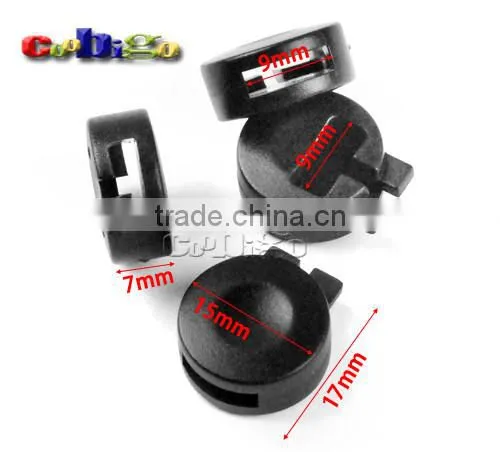 Circular Rope Clamp Sliding Cord Lock Stopper Webbing 23/64"(9mm) Dia. Backpack Strap #FLS113