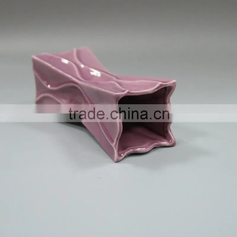Pink fashion craft ceramic flower vase