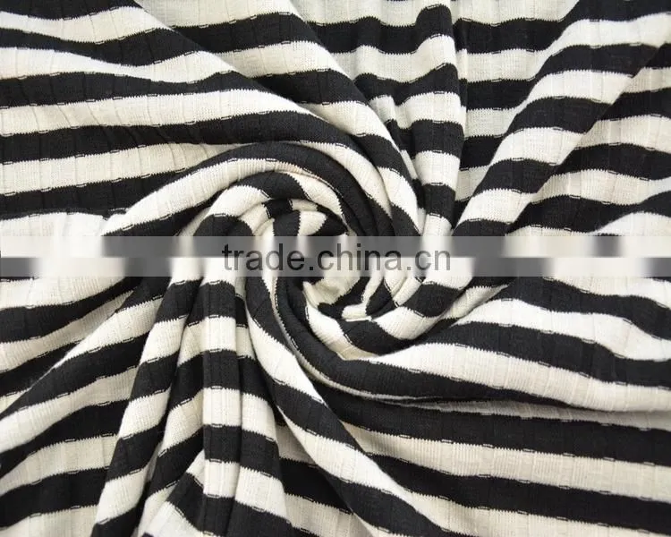 Jiufan Textile Hot Selling Rib Knit Acrylic Span Fabric For Garment Sweater