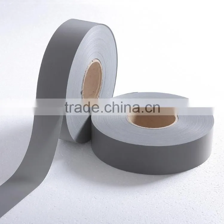 CE EN ISO 20471 high visibility polyester grey reflective tape for safety workwear clothing