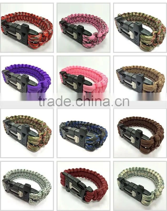Energy survival bracelet 550 strong paracord rope survival bracelets