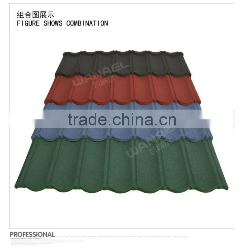 chinese style colorful stone iron house roof sheet