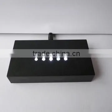 Colorful Crystal Rotating LED Bases Crystal Round LED light base with custom logo for crystal block display