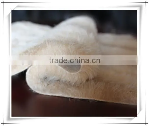 creamy white wavy fake fur fabric