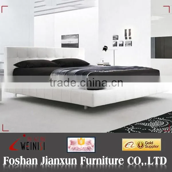 F6151 white leather diamond bed