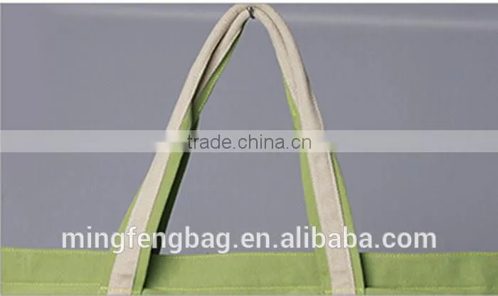 2015 New Custom High Quality Large Capacity Tote and Sling Shoulder Cotton Canvas Yoga Bag for Women