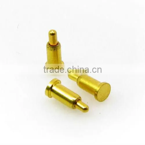 Brass, gold-plated Plunger Pogo Pin Connector, spring loaded pogo pin