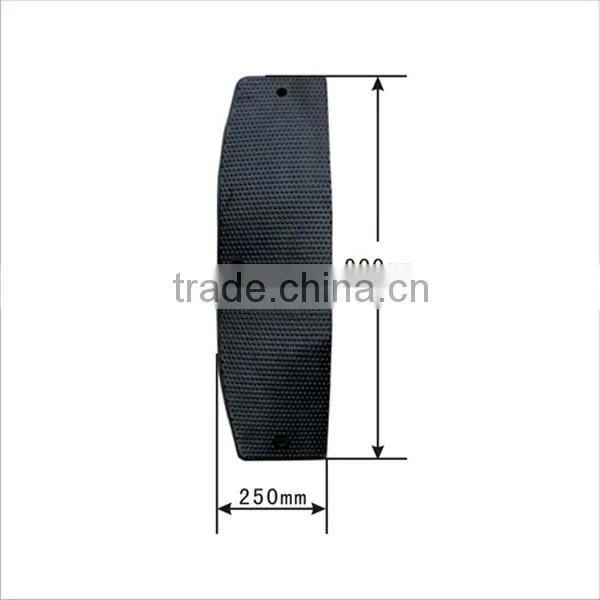 Black and Yellow Reflective Rubber Cable Hump