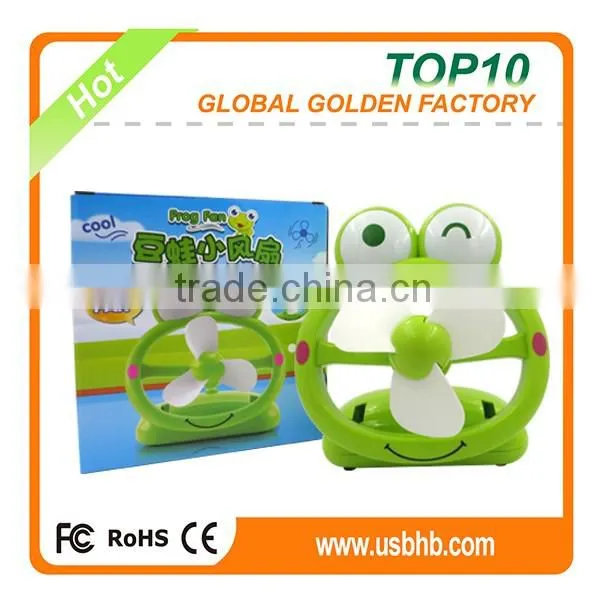 Popular animal usb fan mini frog cool fan for summer