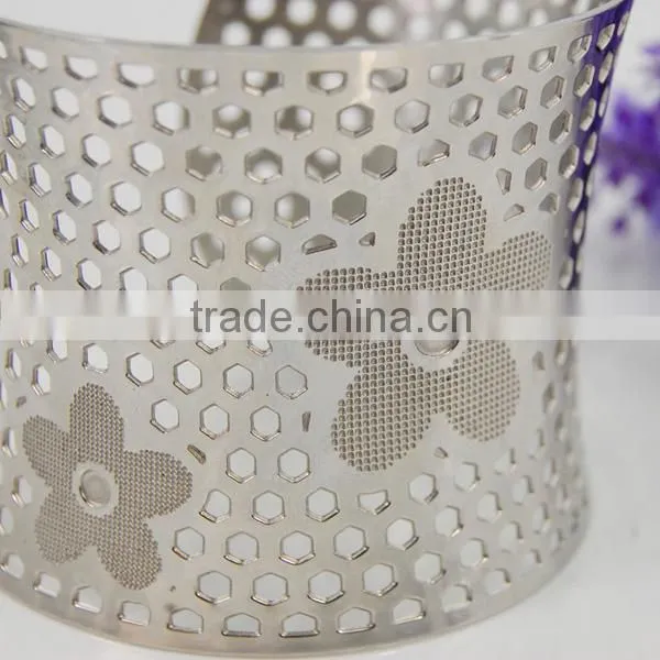 wholesale stailess steel hollow bracelet cuff bangles