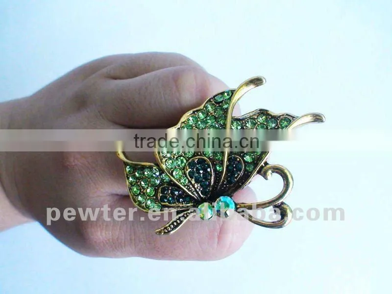 New Fashion Style Metal Butterfly Ring For Woman