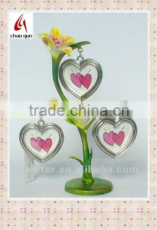 Colorful Flower Photo Frame With Heart-Shaped