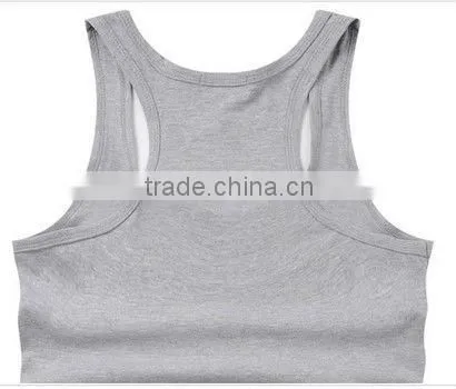 100% Cotton Slim fit Gray Men's Sleeveless Vest