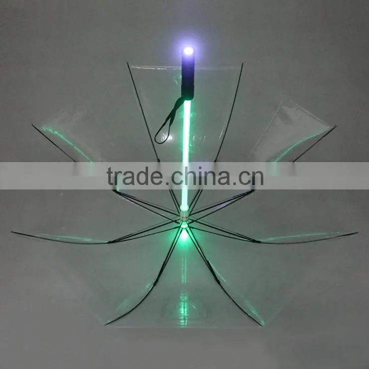 LED stick umbrella with led light handle design