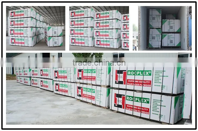 linyi 18mm pp film ply wood , plastic plywood shuttering