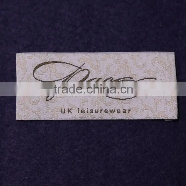 2016 Hot Sales Centerfold High Density Garment Woven Label For Clothing