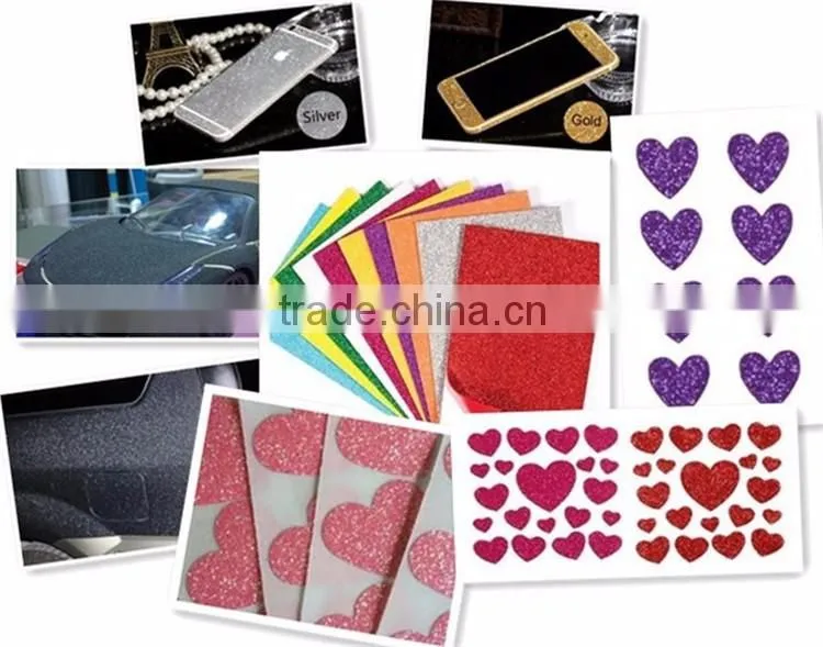 Glitter self adhesive vinyl for cutting plotter roll size