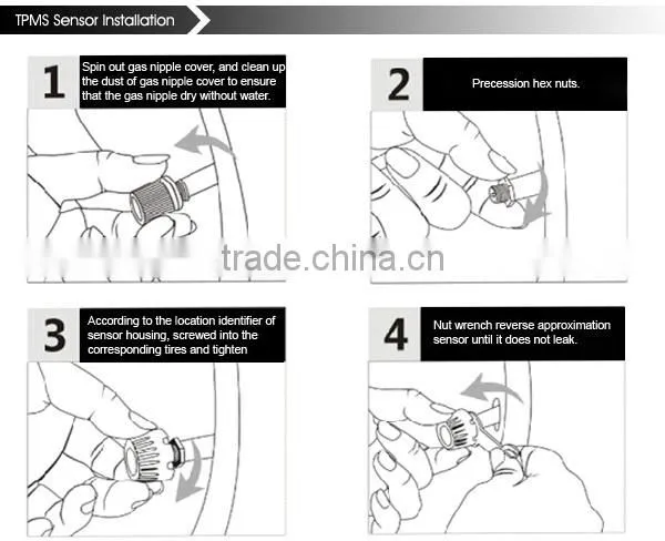 Wireless TPMS, External Sensor, Tire Pressure Monitor System,