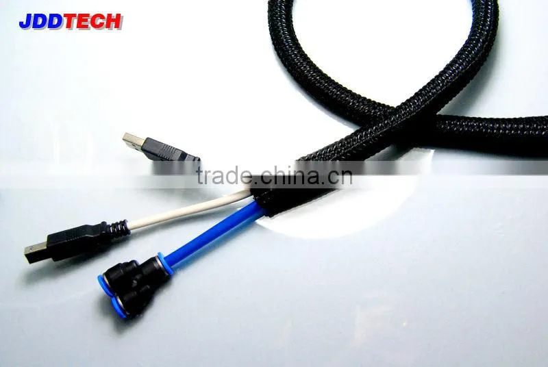 Cable protection-Self-closing braided wrap