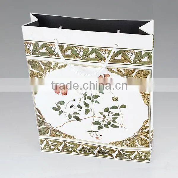 art paper bag printing with floral art