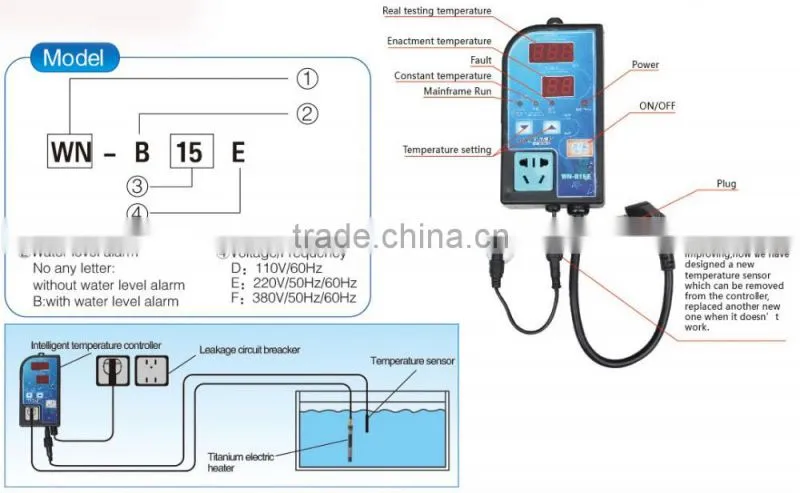 Electric digital thermostat with temperature sensor