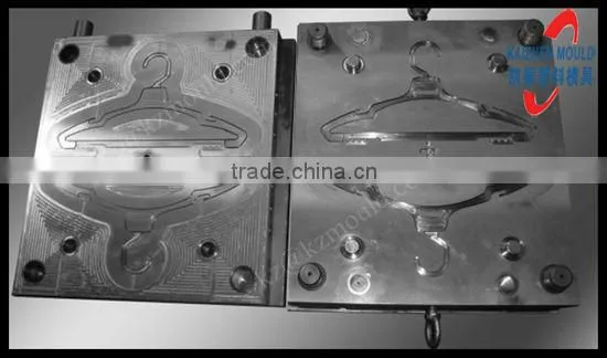 Injection plastic commodity hanger mould full-auto stripping coat hanger mould with cold runner in Huangyan