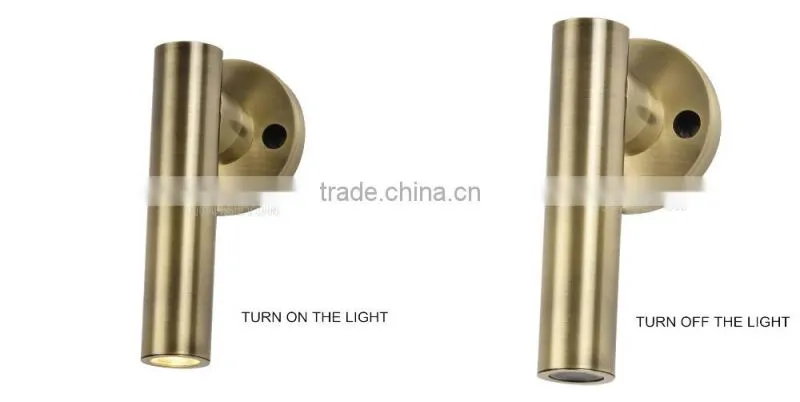 Contemporary golden anodized hotel iron led wall light,Hotel iron led wall light,Led wall light WL1085