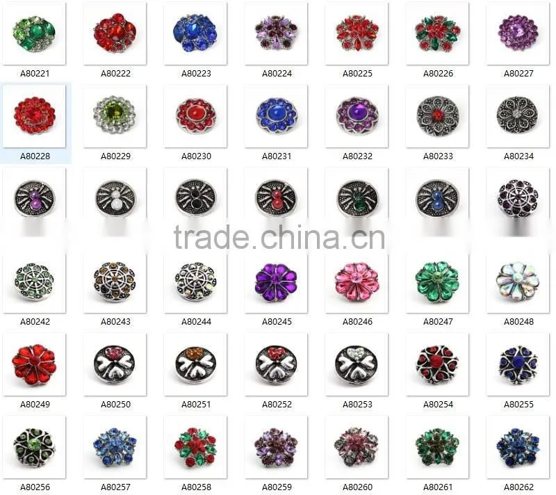 2016 Snap Jewelry Fit 18mm Ginger Snaps Buttons For Women DIY Jewelry