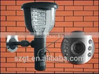 Best price new LED lamp and hidden PIR camera DVR street garden front lighting and monitor camera