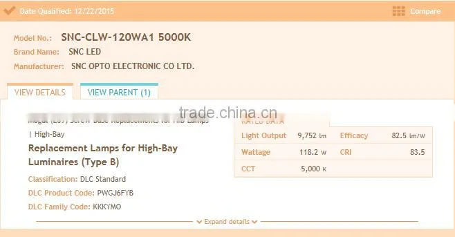 Warm White Color Temperature and UL DLC Certification E39 Led corn bulb light 120W
