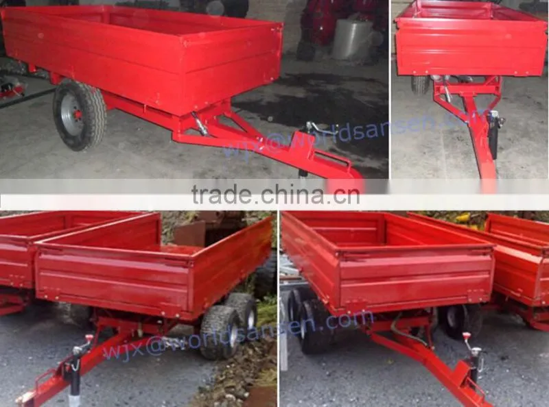 four wheel farm flat pack trailers,flatbed semi trailer for tractor used,transporter for agriculture wood forest trailer