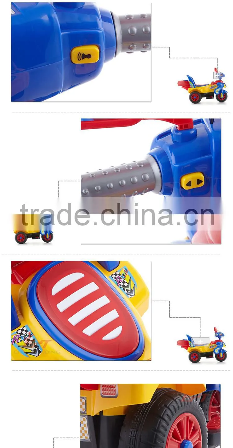 Crazy selling kids remote control ride on plastic motorcycle for sale